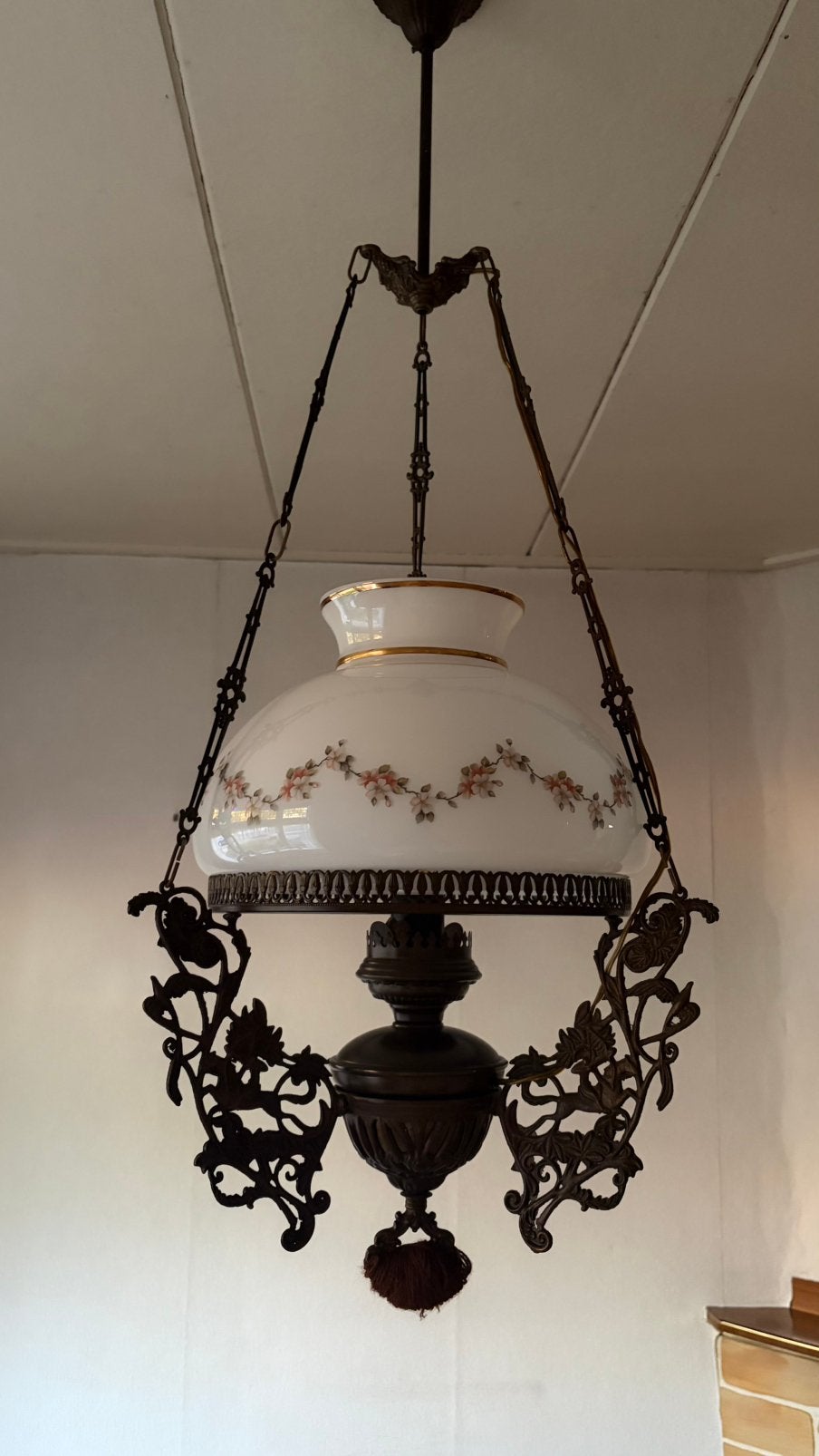Antieke lamp, Ophalen
