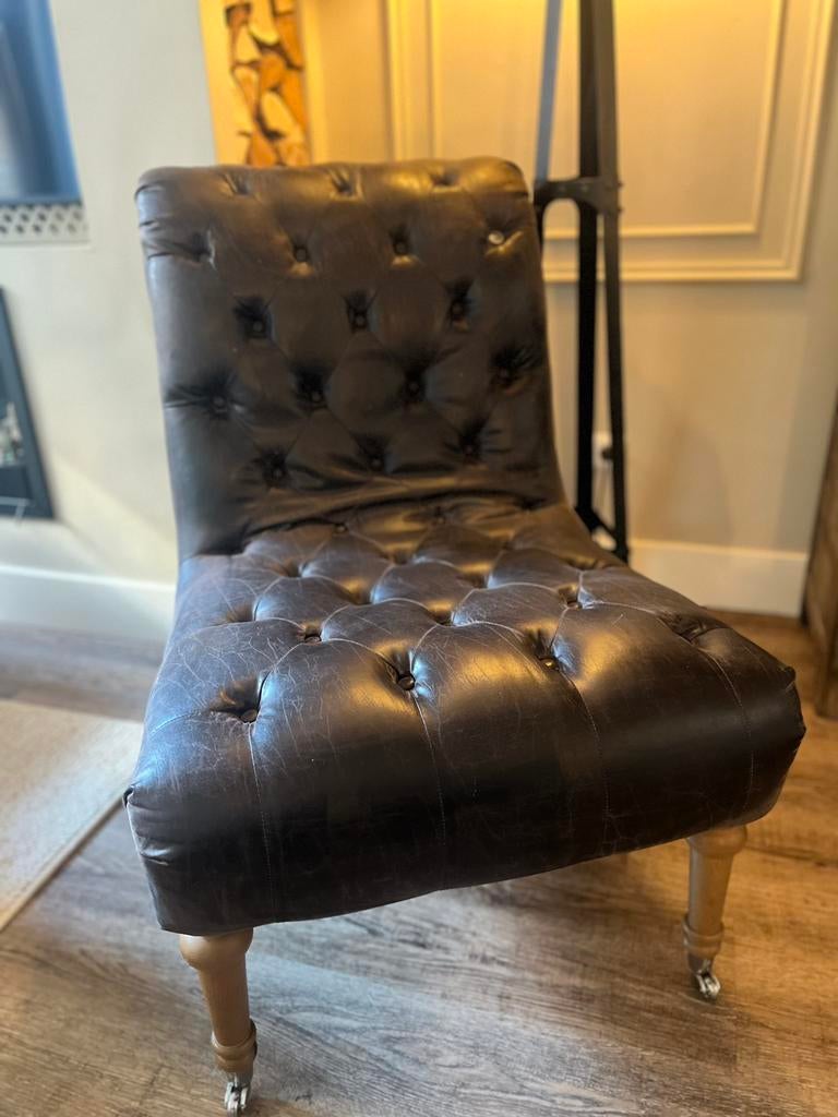 Te koop zeer mooie leren RM stoel, Ophalen, Zo goed als nieuw, 50 tot 75 cm, Leer