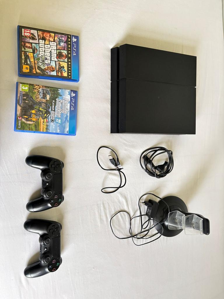 PlayStation 4 met headset, Met 2 controllers, Ophalen of Verzenden, Original, 500 GB