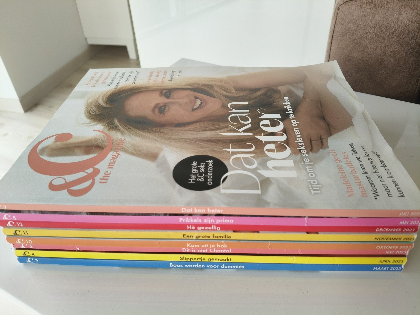 8x &C magazine Chantal Janzen 2023/2024, Ophalen of Verzenden, Gelezen, Glossy