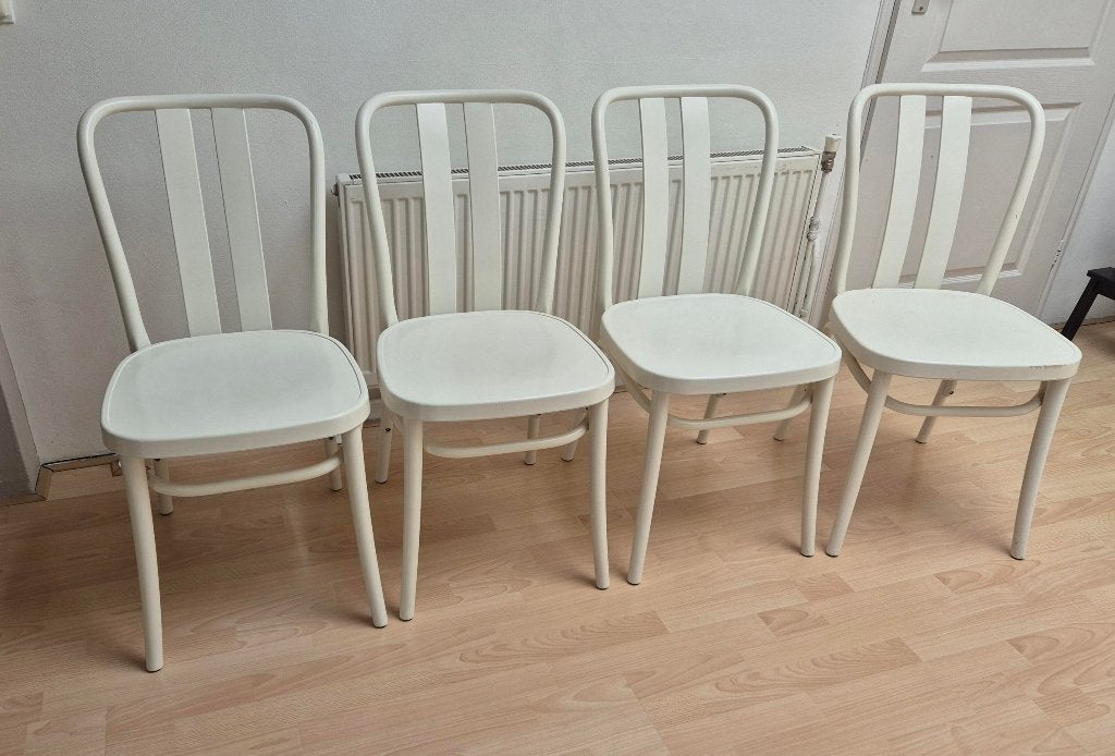 Eetkamer stoelen, Ophalen, Gebruikt, Wit, Vintage