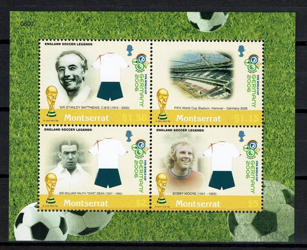 MONTSERRAT 2006 PF BLOK VOETBAL SPORT SOCCER, Ophalen of Verzenden, Postfris, Sport