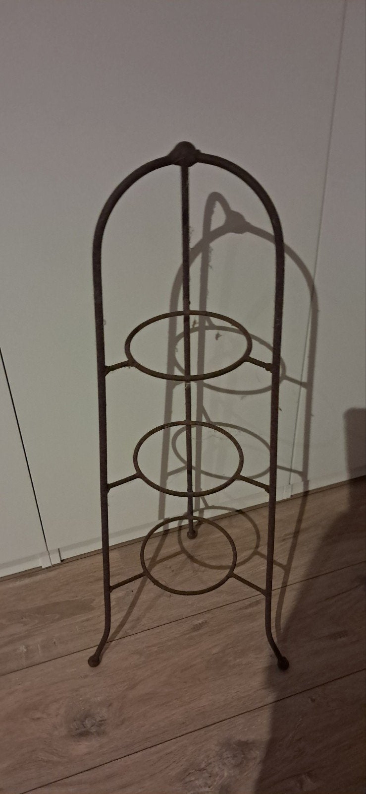 Decoratieve metalen plantenstandaard met 3 ringen, Ophalen of Verzenden