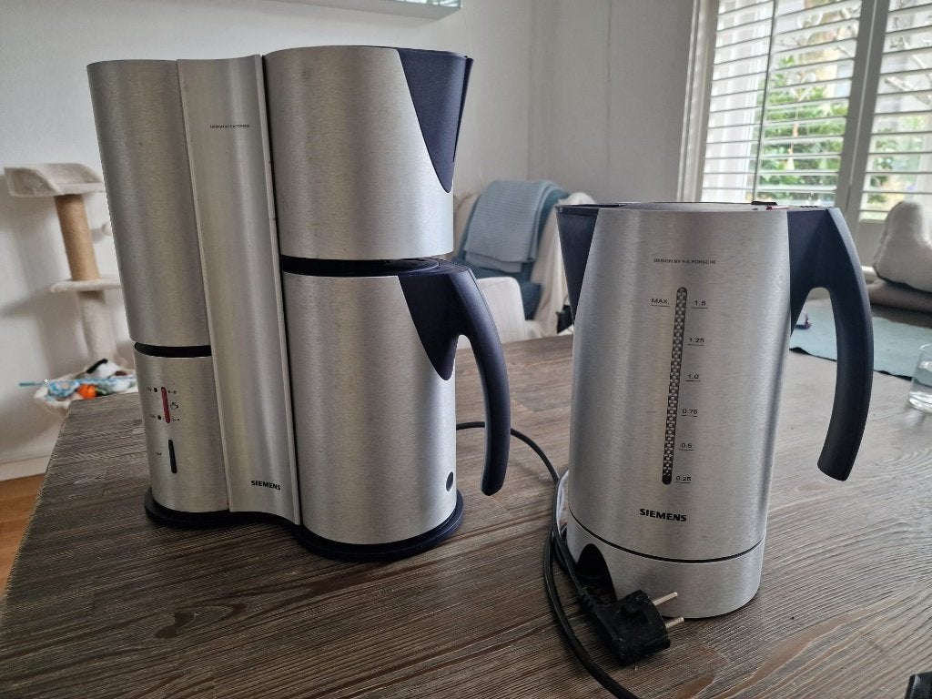 Siemens Porsche Design filter koffiezet apparaat, Ophalen, Afneembaar waterreservoir, Koffiemachine, Gemalen koffie