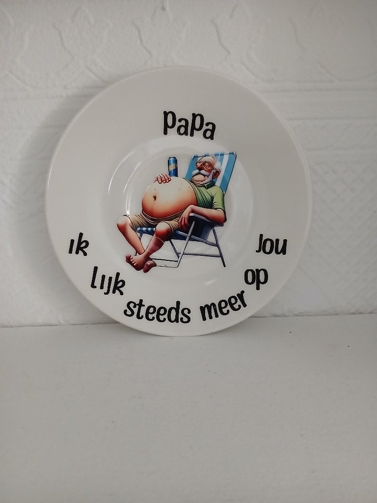 sierbordje: papa ik lijk steeds meer op jou, Meerkleurig, Overige materialen, Overige stijlen, Nieuw