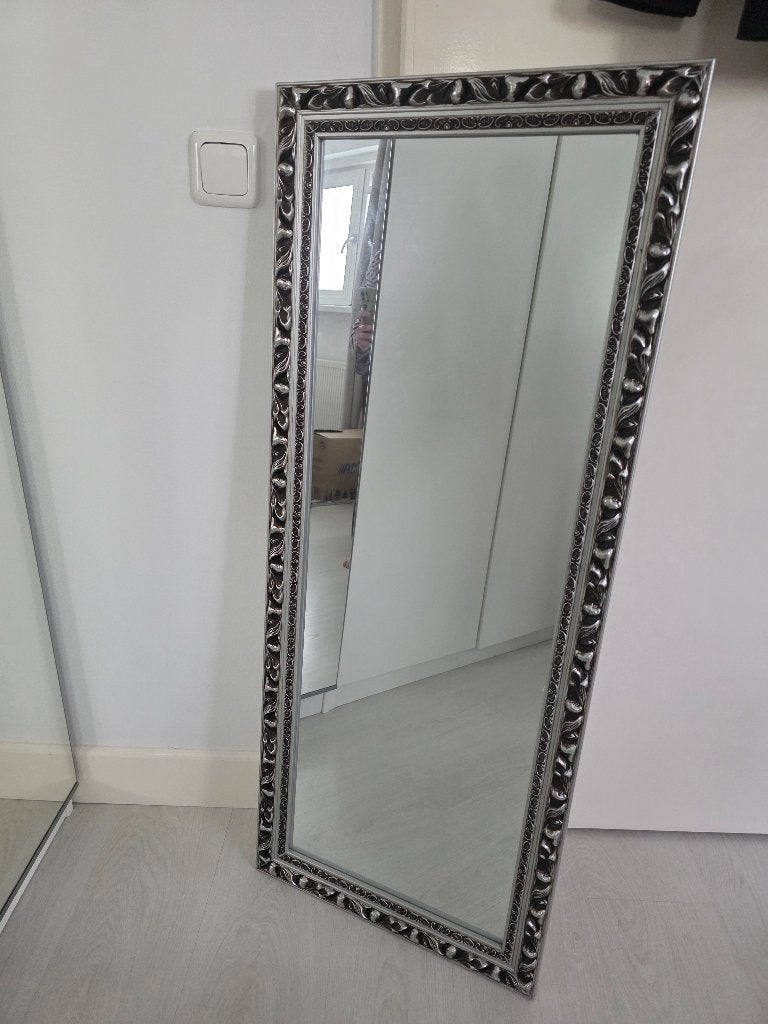 Zilveren spiegel, Minder dan 50 cm, 100 tot 150 cm, Ophalen of Verzenden, Zo goed als nieuw