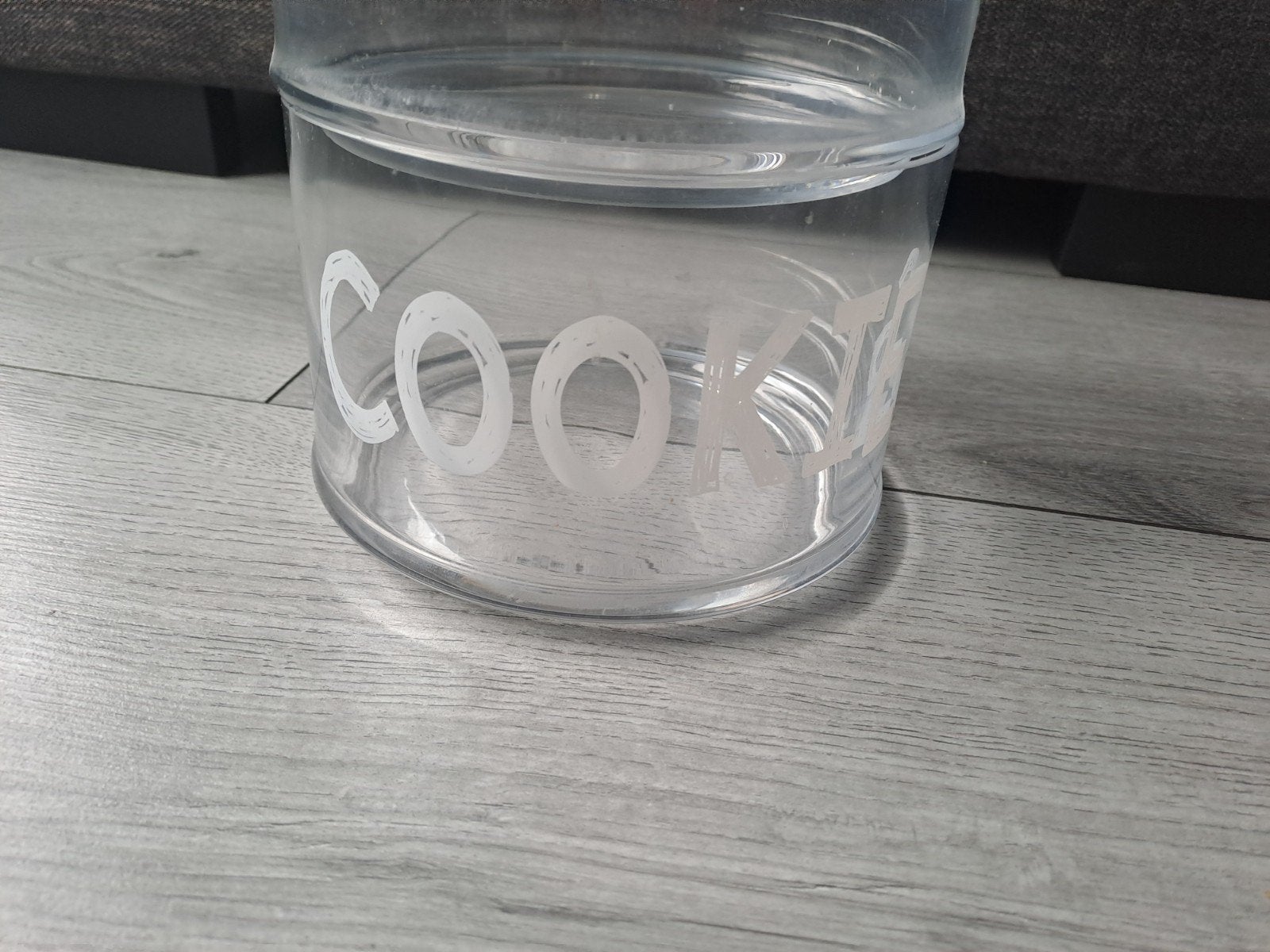 Nieuwstaat,  glazen koekjes pot Xenos, Ophalen, Nieuw, Glas