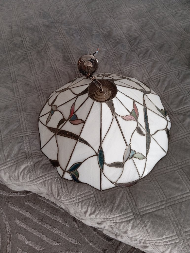 Tiffany hang lamp, Ophalen of Verzenden, Zo goed als nieuw, Glas