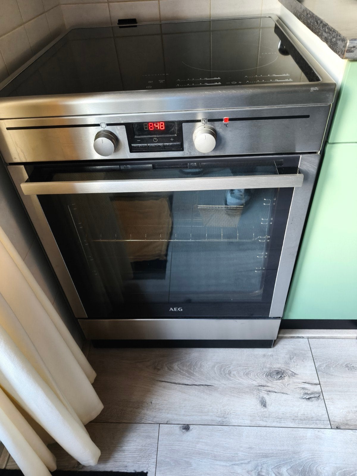 AEG Inductie Kookplaat + Oven, Witgoed en Apparatuur, Ophalen, Hete lucht, 60 cm of meer, 4 kookzones