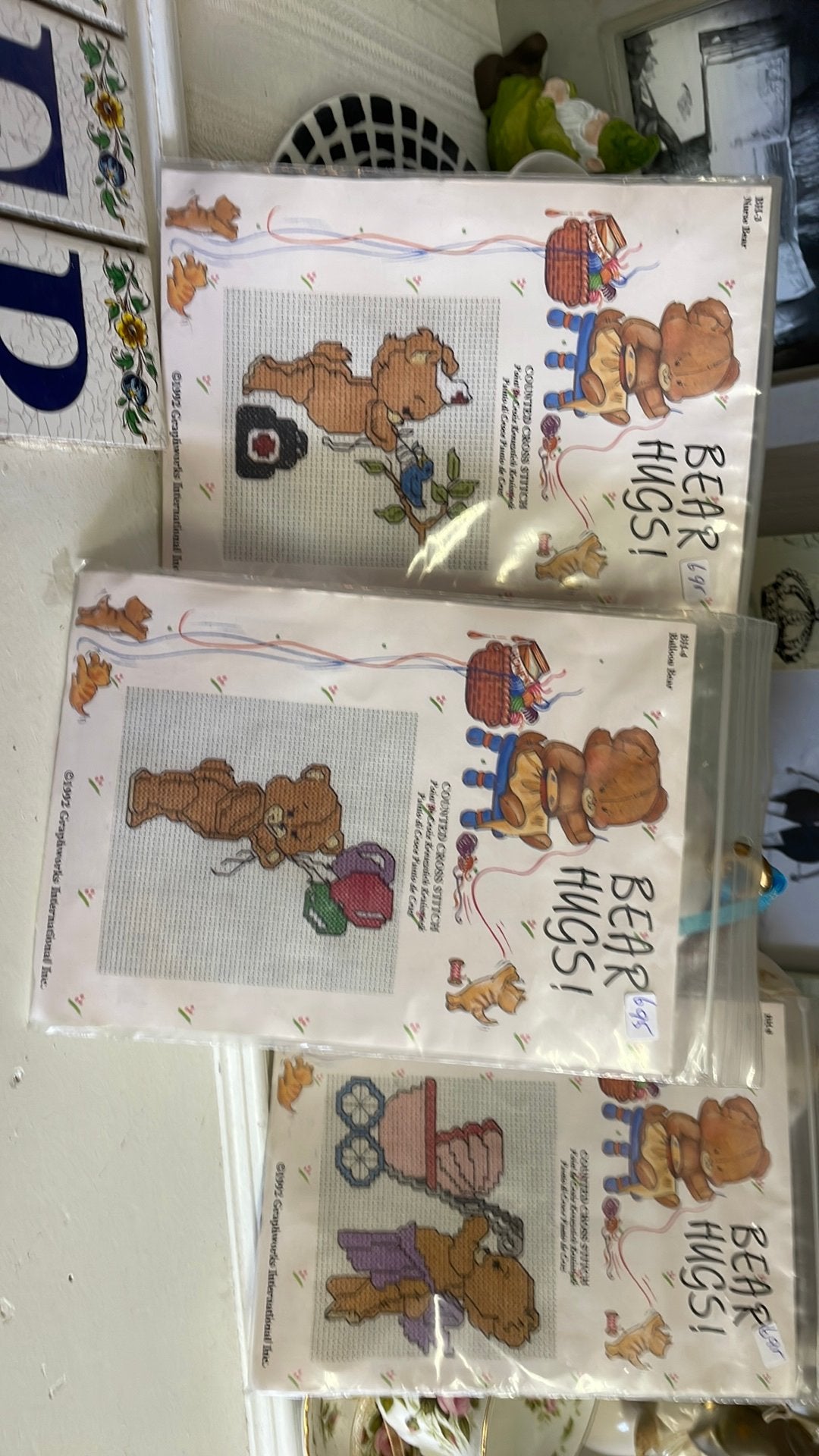 Set van 3 borduurpakketten beertjes, Ophalen of Verzenden, Nieuw, Borduurpakket