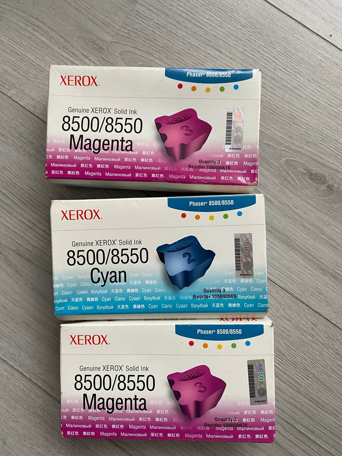 Xerox Phaser 8500/8550 Solid Ink - Magenta & Cyaan, Computers en Software, Ophalen of Verzenden, Nieuw, Overige technieken, Printer