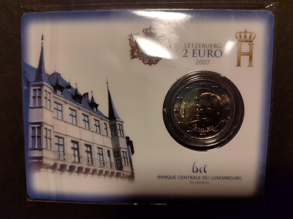 Luxemburg 2 euro 2007 BU Kasteel de Berg Grand Duc Coincard, Postzegels en Munten, Munten | Europa | Euromunten, Ophalen of Verzenden