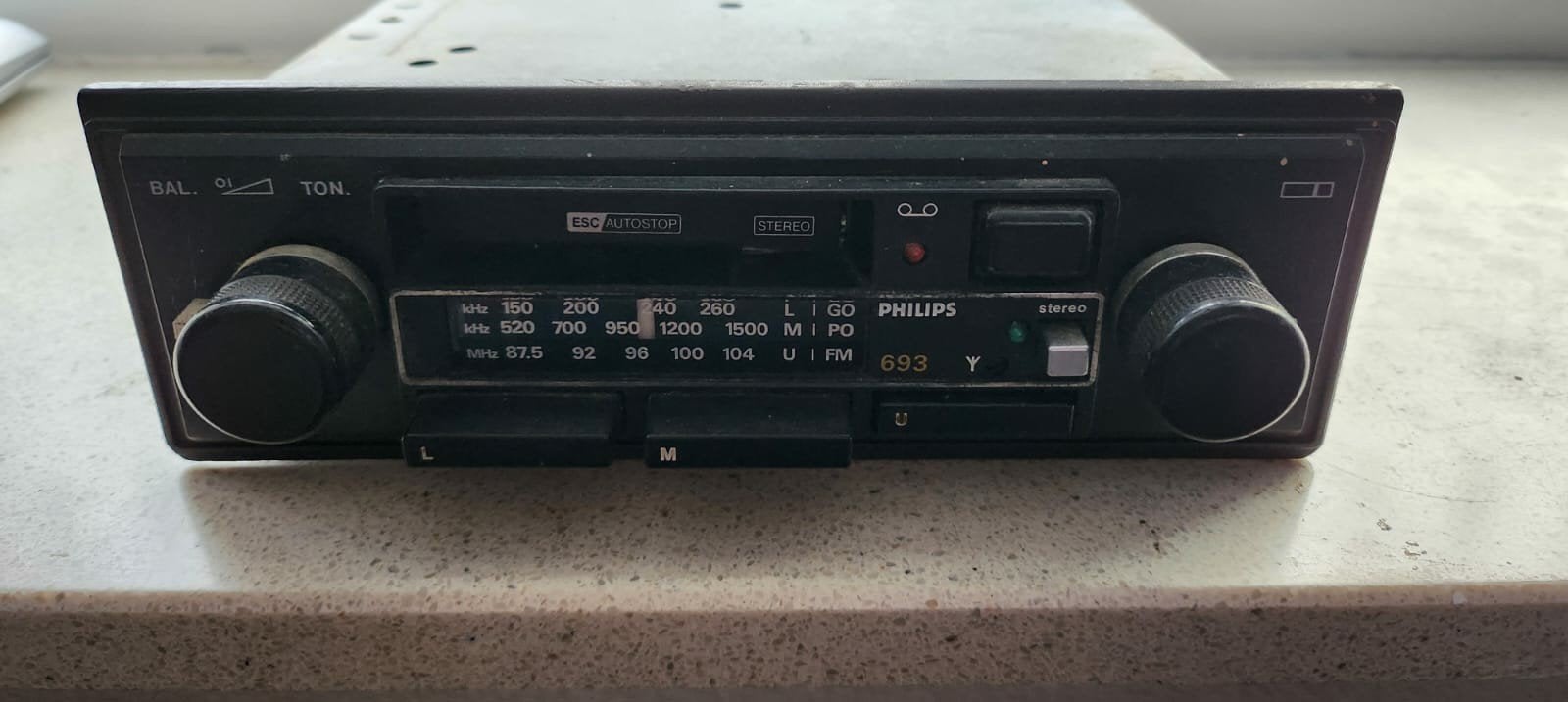 Philips vintage radio cassette speler, Ophalen