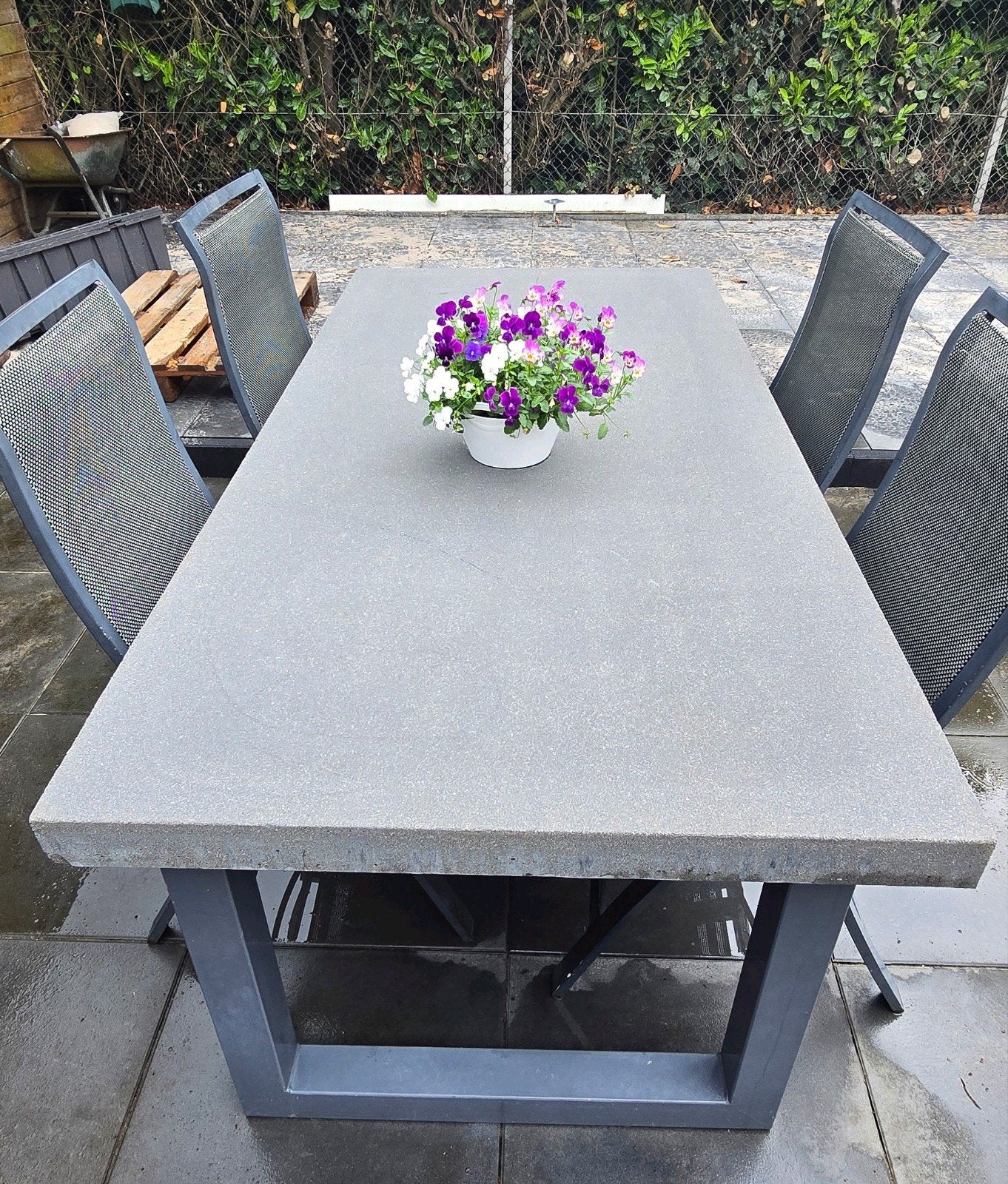Luxe Betonnen Tuintafel 200×100 cm Zeer stevig, Ophalen, Rechthoekig