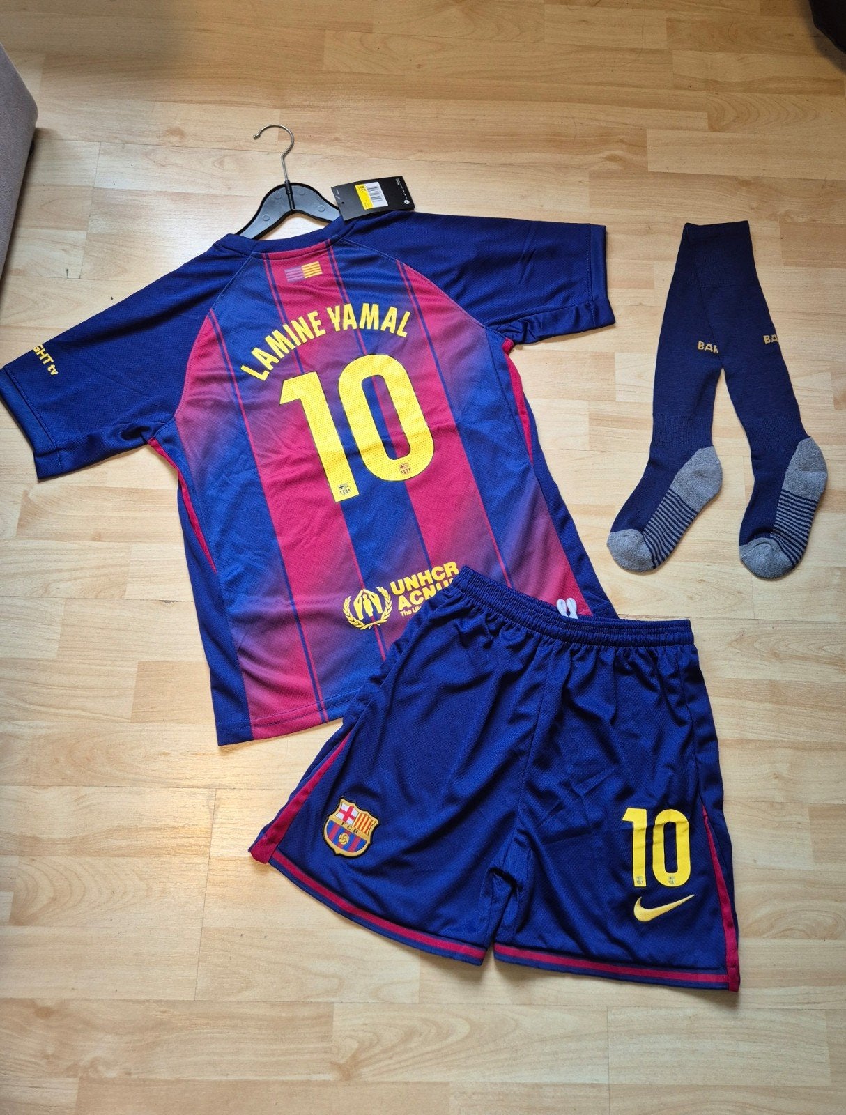 Barcelona Lamine Yamal 2026/2027 voetbaltenue Kids 146-152, Ophalen of Verzenden, Nieuw, Jongen of Meisje, Sport- of Zwemkleding