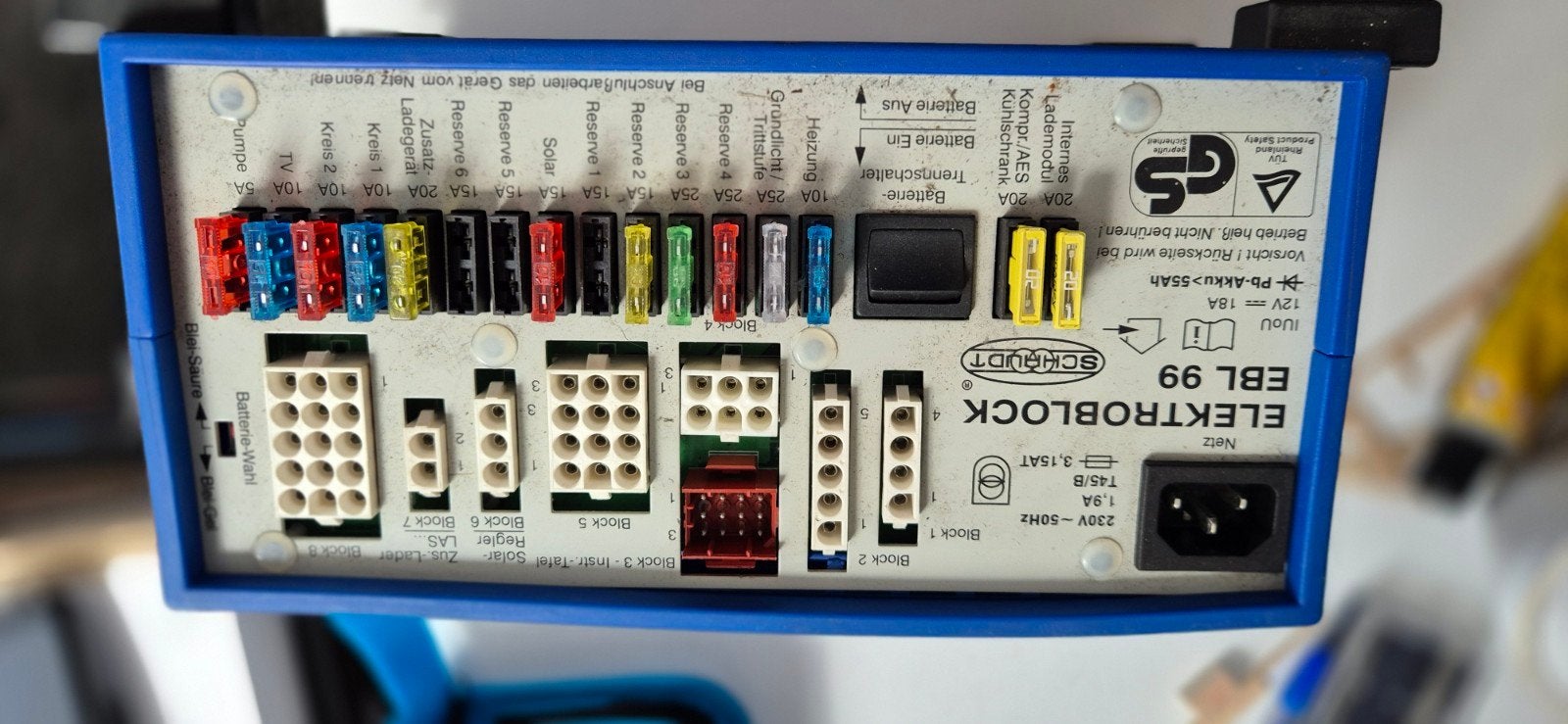 Schaudt EBL 99 Elektroblock - Lader defect, rest perfect, Caravans en Kamperen, Ophalen of Verzenden, Gebruikt