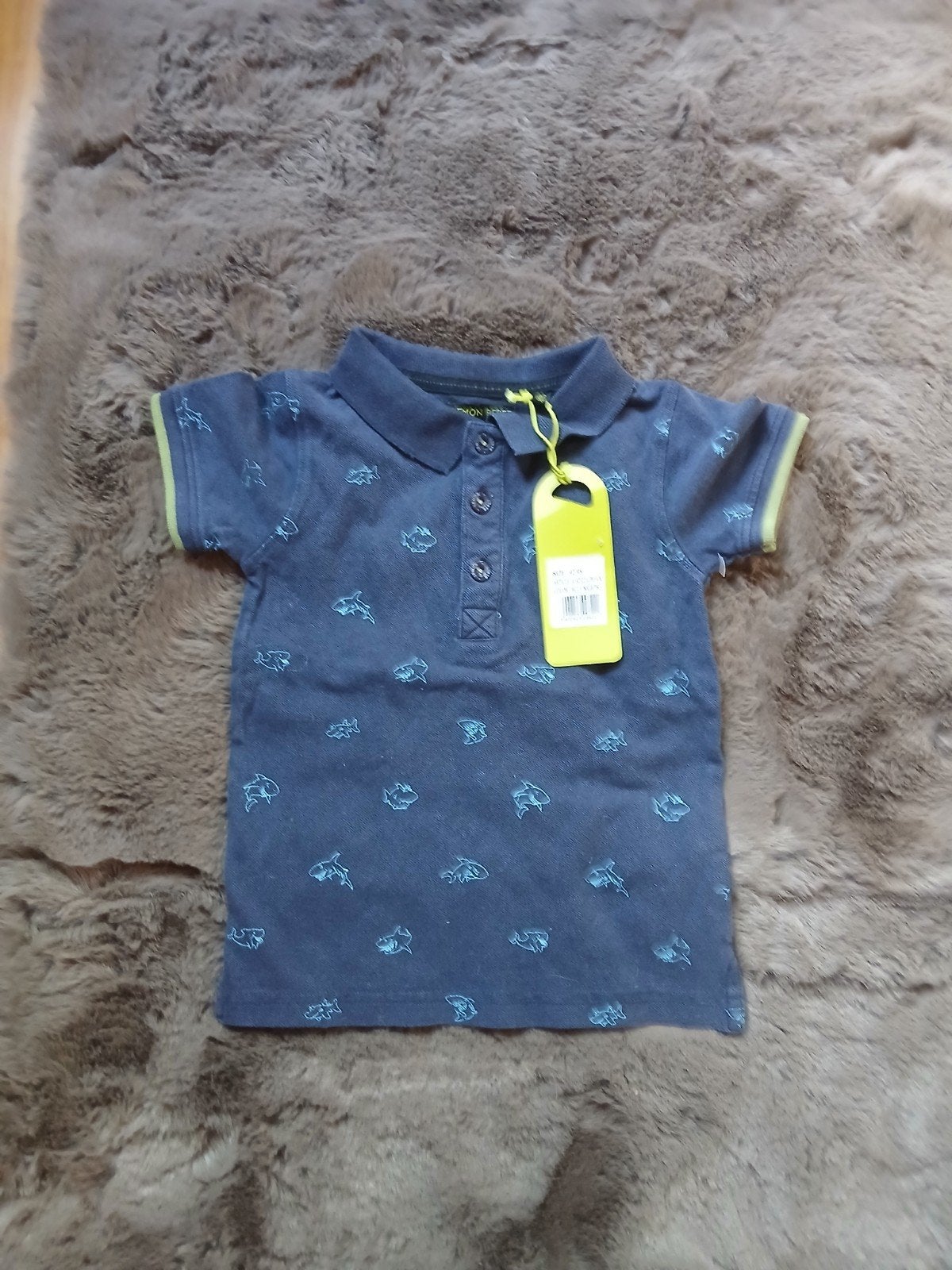 Nieuw met kaartje poloshirt haaien maat 92/98, Lemon Beret, Overhemd of Blouse, Nieuw, Ophalen of Verzenden