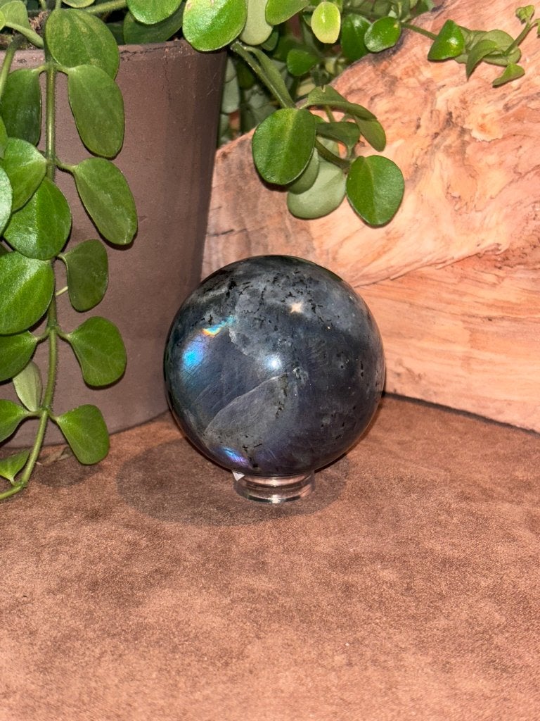 Labradoriet bol 6 cm – Madagaskar, Ophalen of Verzenden, Mineraal