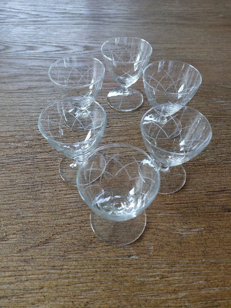 te koop 6 prachtige antieke glaasjes, Ophalen of Verzenden
