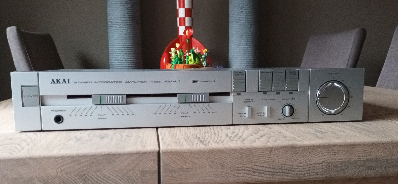 Akai AM-U1 Versterker – Project, (Werkend op 1 kanaal), Ophalen of Verzenden, Gebruikt, Stereo, Overige merken