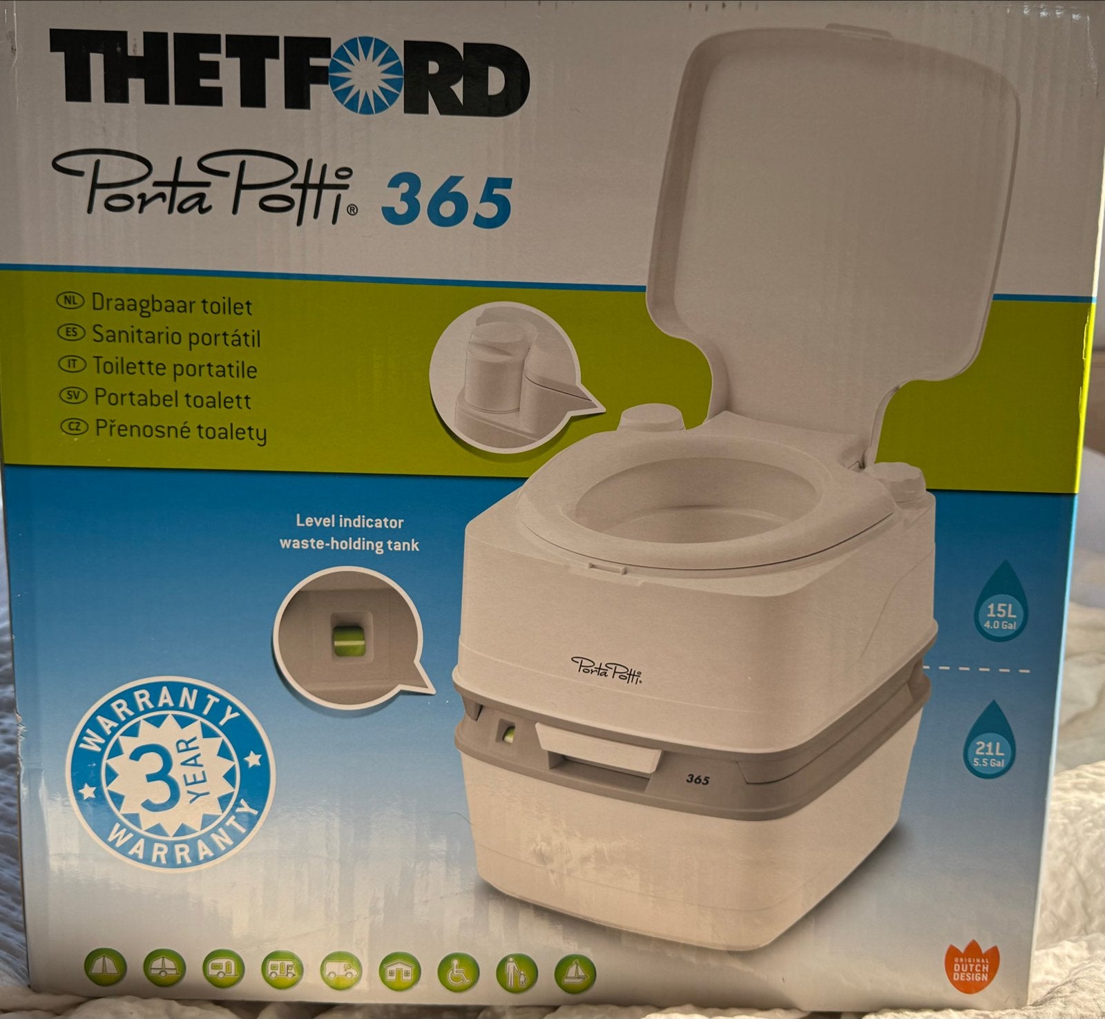 Thetford Porta Potti 365 Draagbaar Toilet - Nieuw, Ophalen, Nieuw