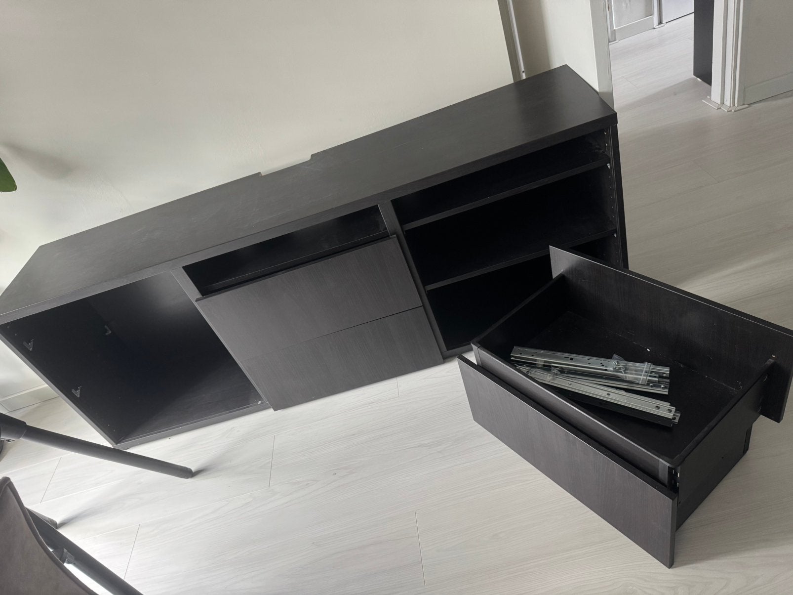 Besta tv meubel (zwart), Ophalen of Verzenden, Zo goed als nieuw, 25 tot 50 cm, Minder dan 100 cm