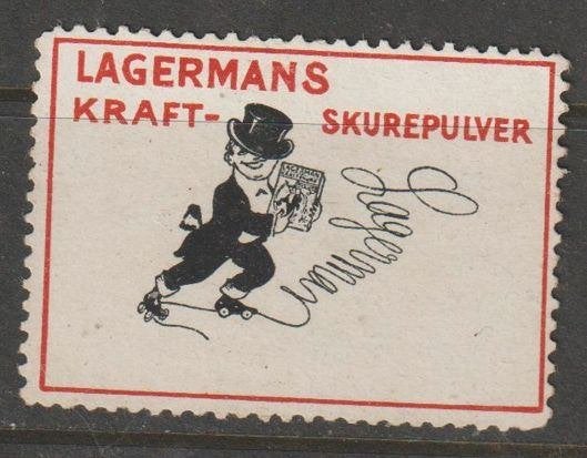 Denemarken cinderella reclame Lagermans schuurpoeder, Ophalen of Verzenden, Denemarken, Postfris