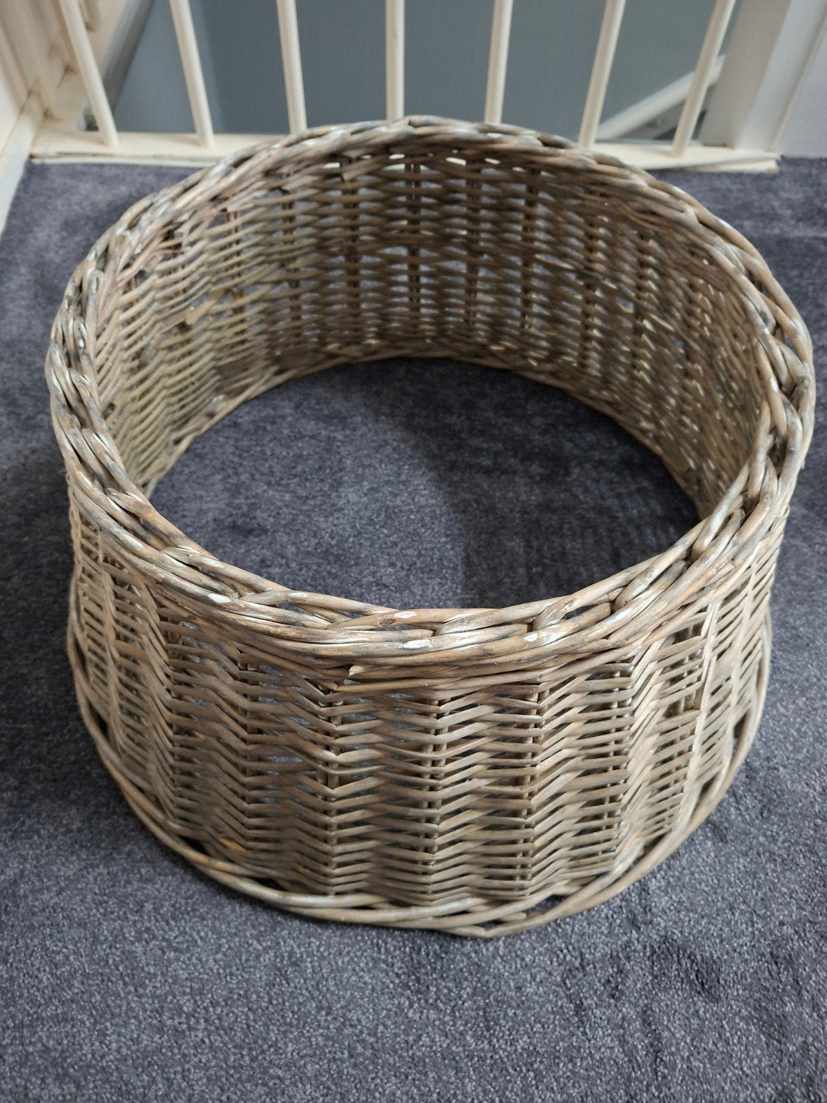 kerstboom Ronde rieten mand, Ophalen, Gebruikt, Gevlochten, Mand