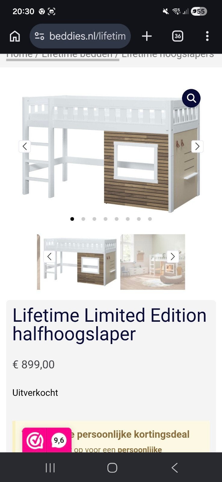 Halfhoog slaper mdf 3 jaar oid, Kinderen en Baby's, Kinderkamer | Stapelbedden en Hoogslapers, Ophalen, Hoogslaper