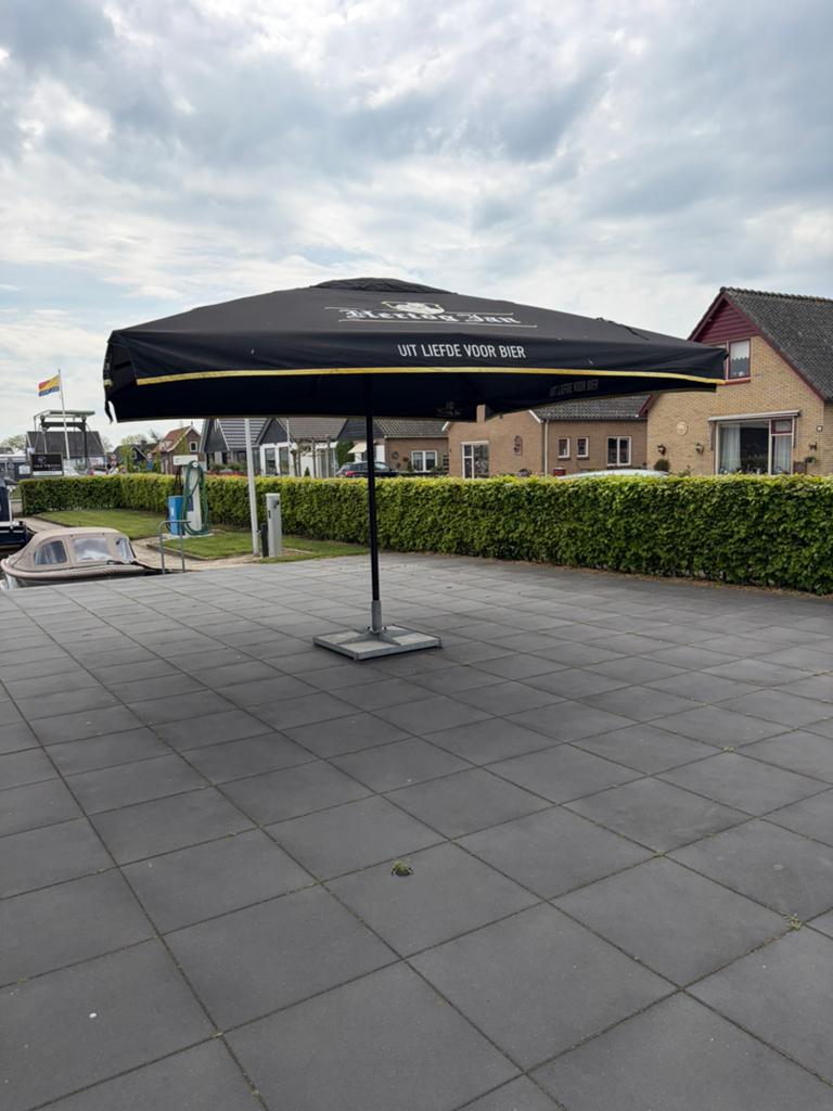 Hertochjan horeaca parrasol 4x4, Ophalen, Overige typen, Zo goed als nieuw, Waterdicht