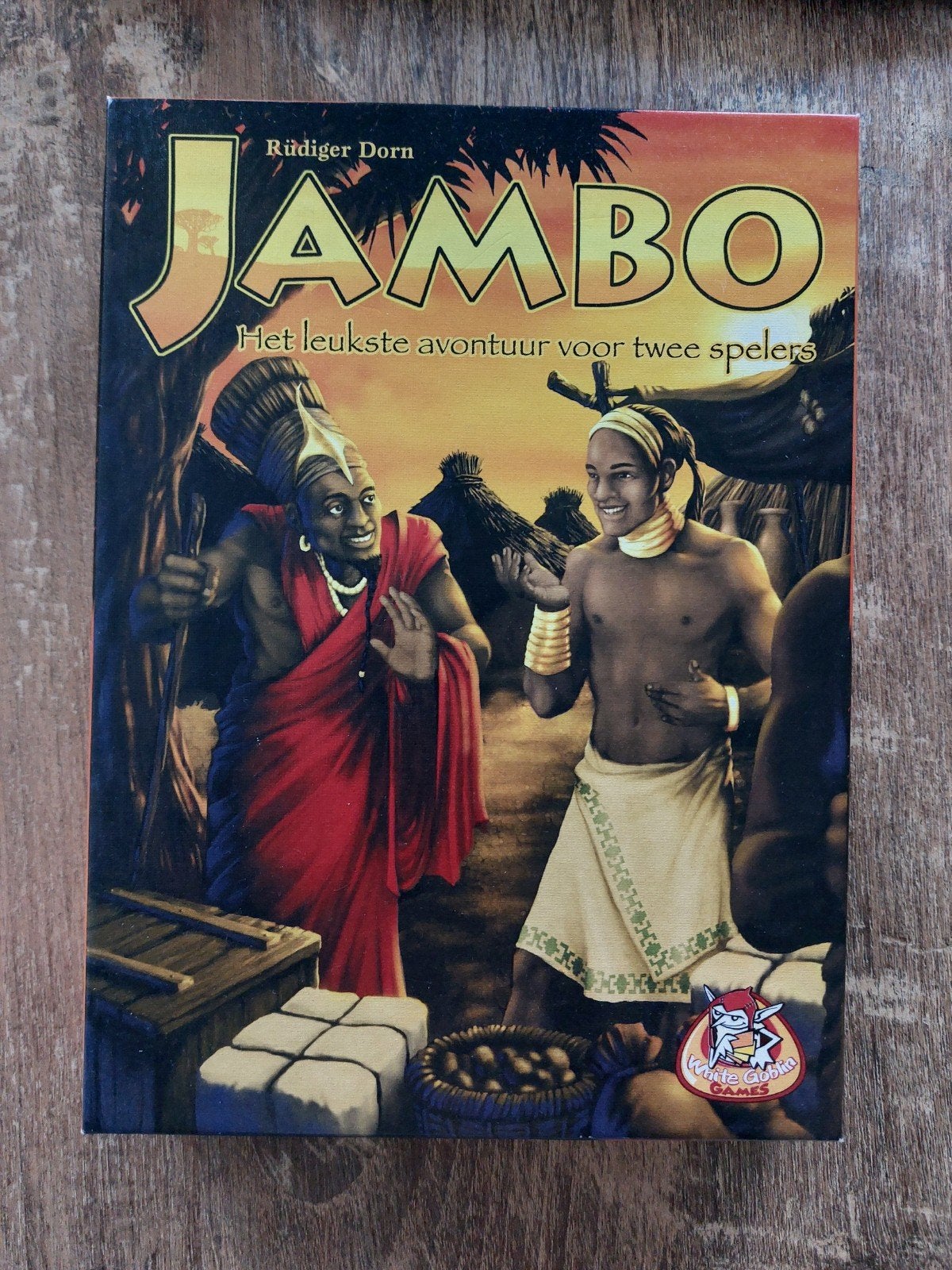 Bordspel Jambo, Een of twee spelers, Ophalen, Zo goed als nieuw, White Goblin Games