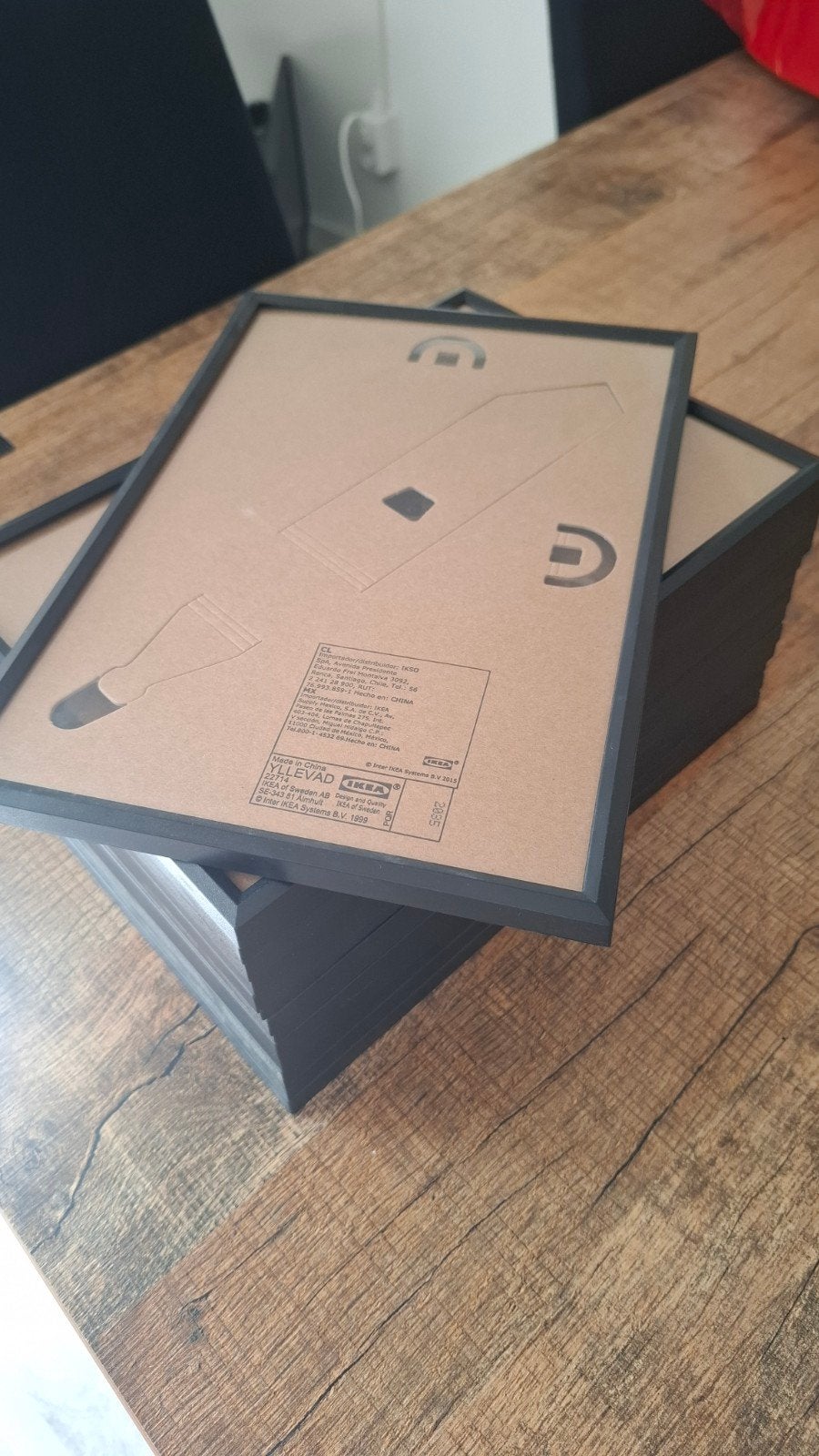 15 fotolijsten Ikea - Yllevad, Verzenden, Zo goed als nieuw, Zwart, Standaard fotolijst