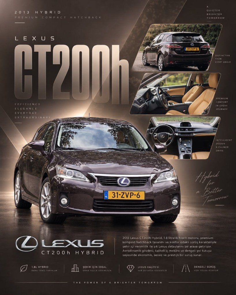 Lexus CT-H 200H 1.8 Hybrid 17" 2014 2013 Bruin, Auto's, Bruin, Origineel Nederlands, CT-H, Te koop