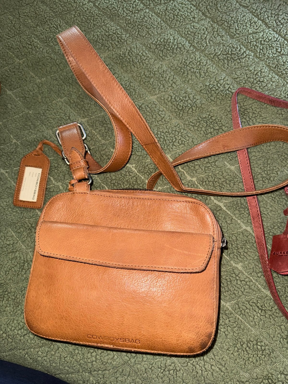 Cowboysbag schoudertasje van echt leer, Ophalen of Verzenden, Gebruikt, Bruin, Schoudertasje