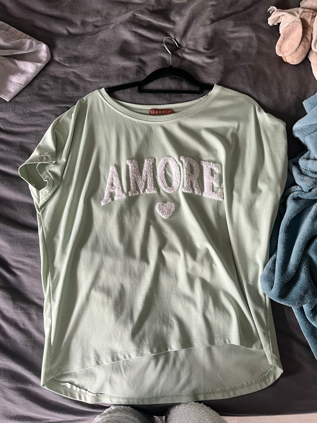 Mooij Amore T-shirt - Zo goed als nieuw, Nieuw, Korte mouw, Groen, Ophalen