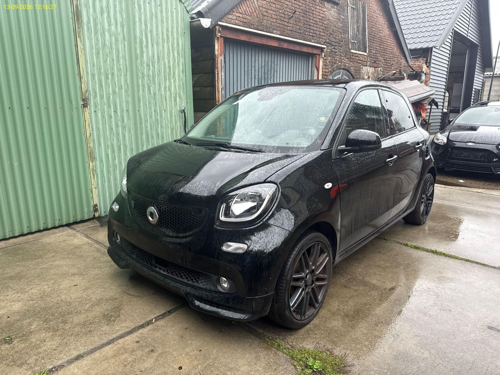 Smart ForFour BRABUS Electric Drive 82pk Aut. 2019 Zwart, Auto's, Automaat, Achterwielaandrijving, Adaptive Cruise Control, Zwart