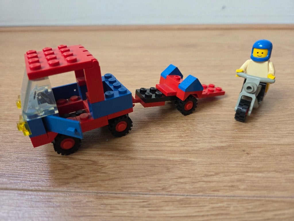 Vintage LEGO 6654 Motorcycle Transport met originele boekje, Ophalen of Verzenden, Gebruikt, Lego
