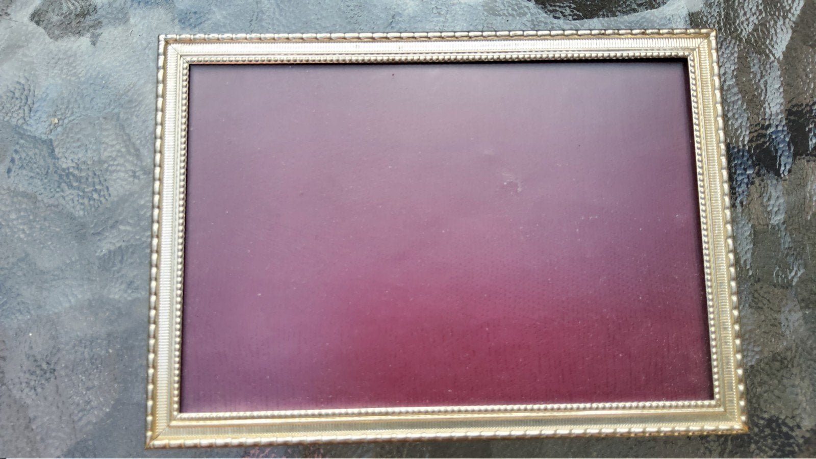 Oud retro zilver kleur fotolijstje mat glas bewerkt randje., Ophalen of Verzenden