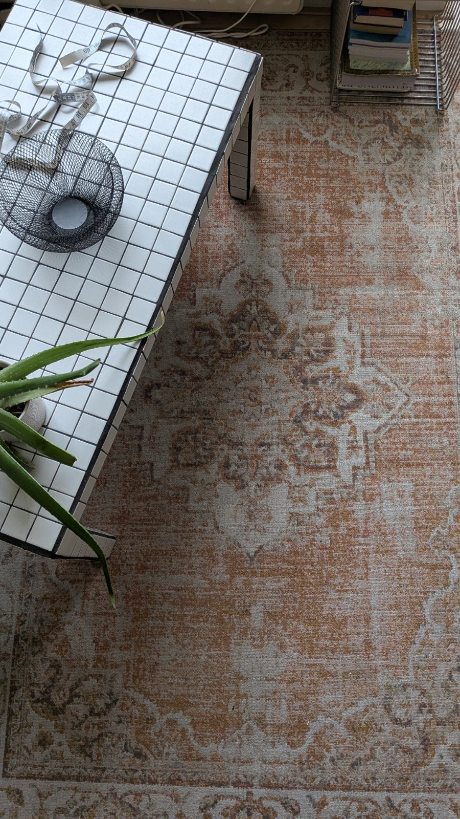 FRAAI Vloerkleed Spring Medallion Terra Crème 160x230cm, Ophalen, Gebruikt, Bruin, 150 tot 200 cm