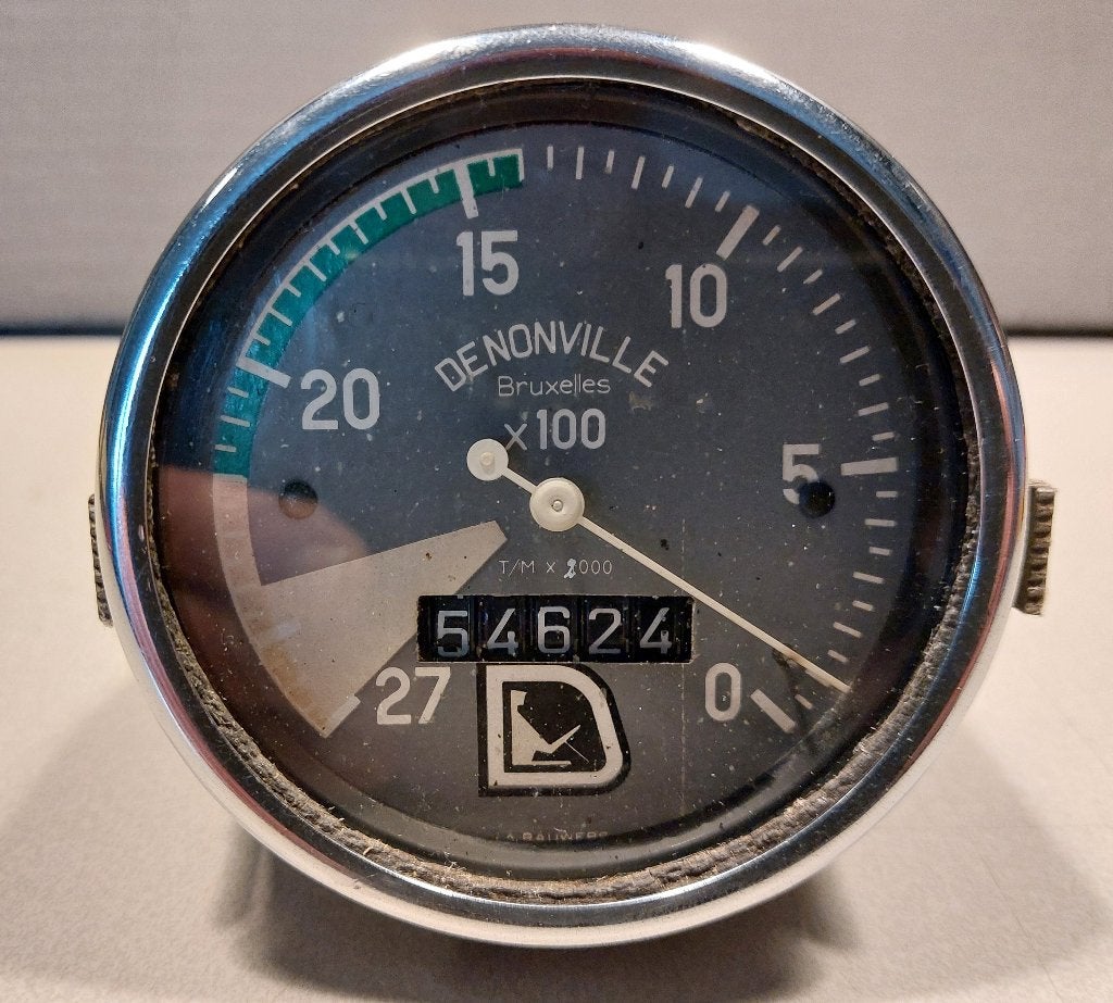 Rare DENONVILLE Toerenteller / Urenteller - Bruxelles België, Ophalen of Verzenden, Overige automerken