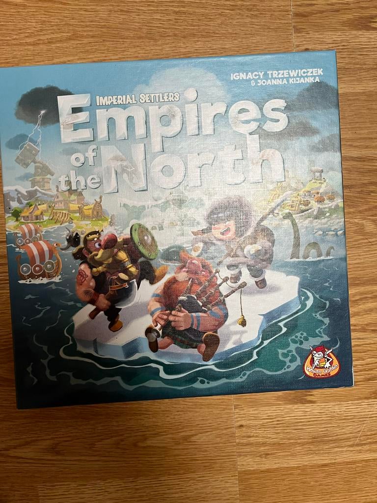 Imperial Settlers: Empires of the North + 2 uitbreidingen, Een of twee spelers, Ophalen of Verzenden, Zo goed als nieuw