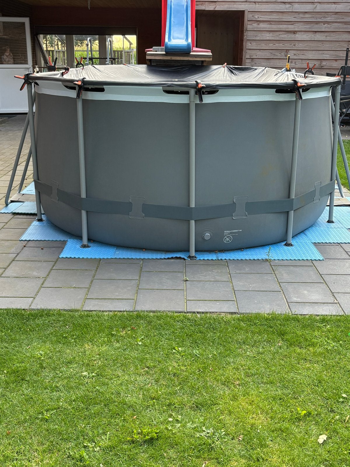 Zwembad 5x3m met warmtepomp, filterpomp en trap, Tuin en Terras, Ophalen, Gebruikt, 80 tot 120 cm, 300 cm of meer