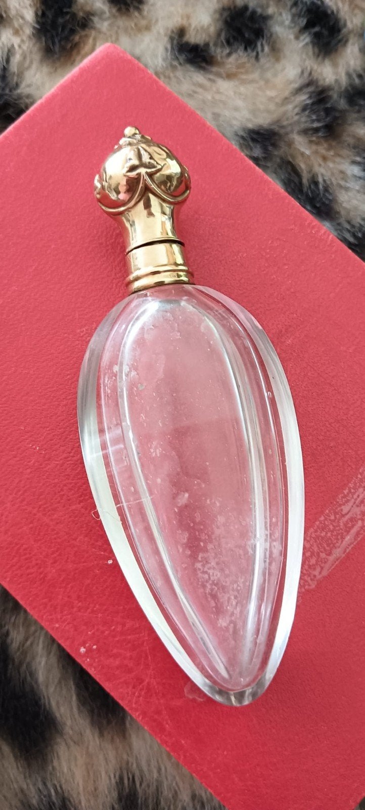 parfum flesje met gouden dop, Ophalen of Verzenden, Goud