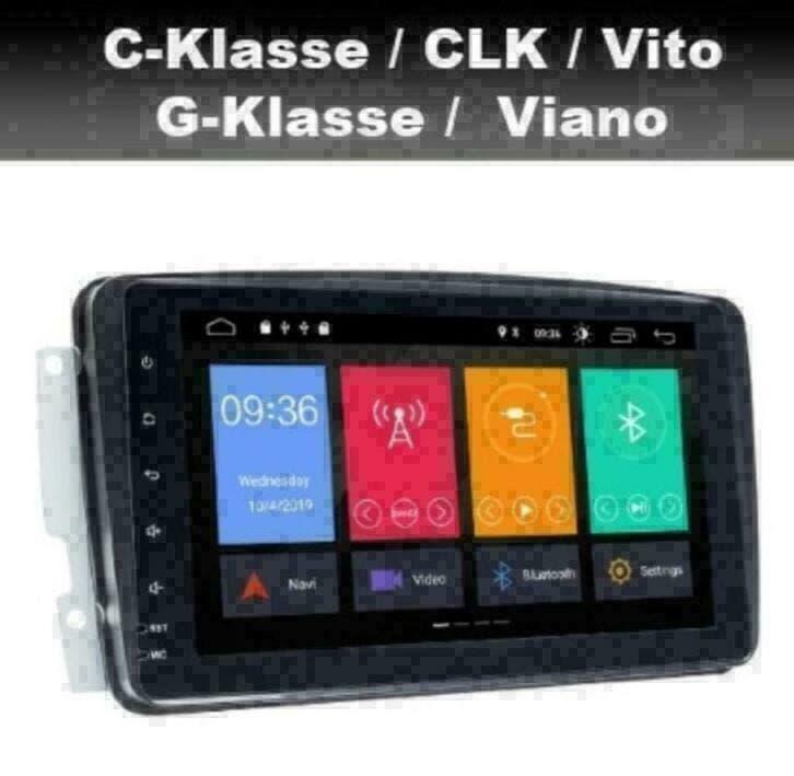 Mercedes CKlasse Vito navigatie 8inch android 10 dab+ wifi, Ophalen of Verzenden, Nieuw