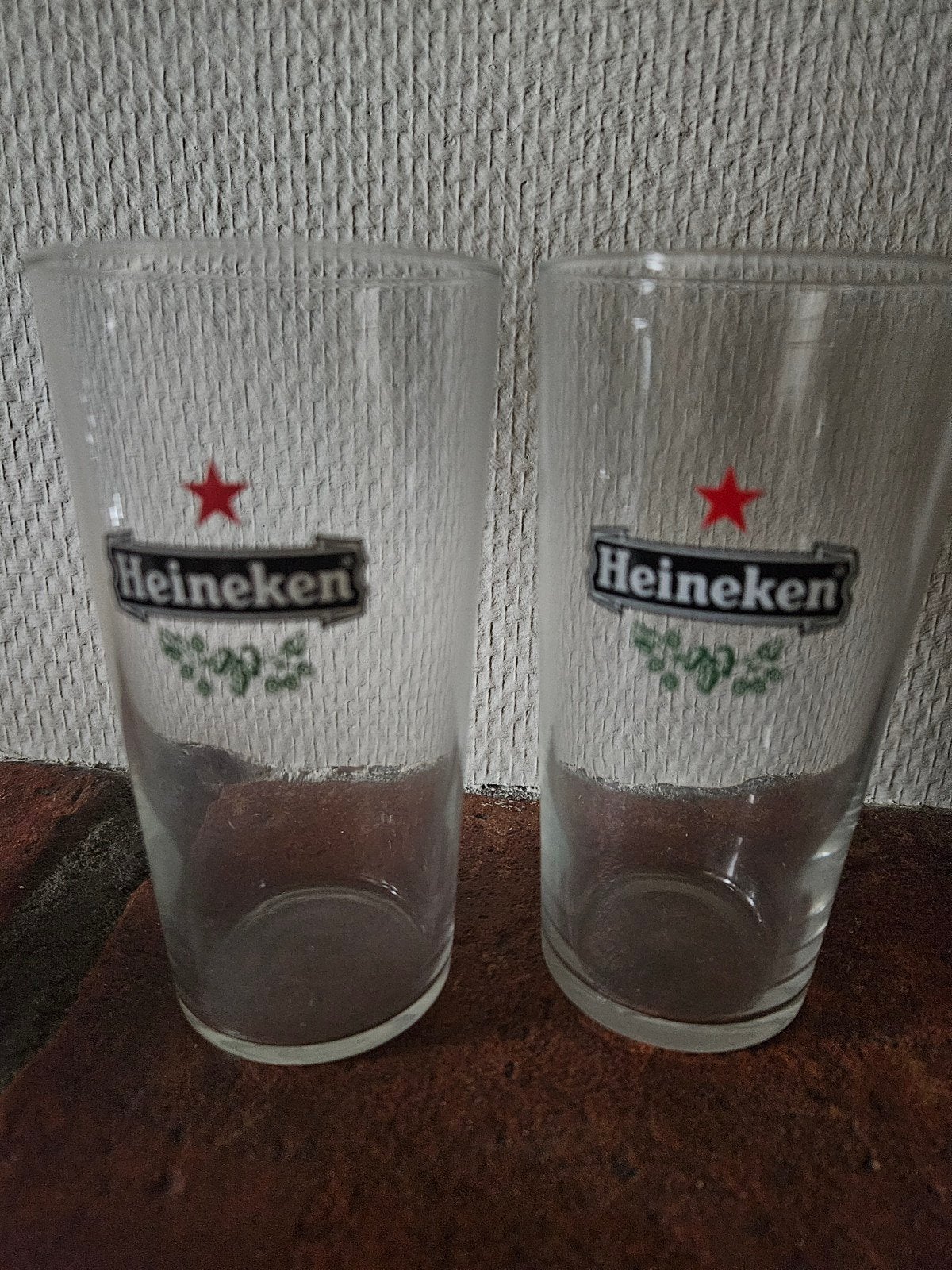 Twee Heineken bierglazen, Verzamelen, Ophalen of Verzenden