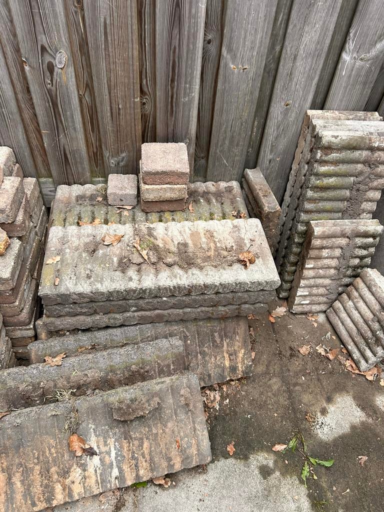 Gebruikte betonnen palissade banden, Ophalen, Gebruikt, Overige typen, Minder dan 5 m²