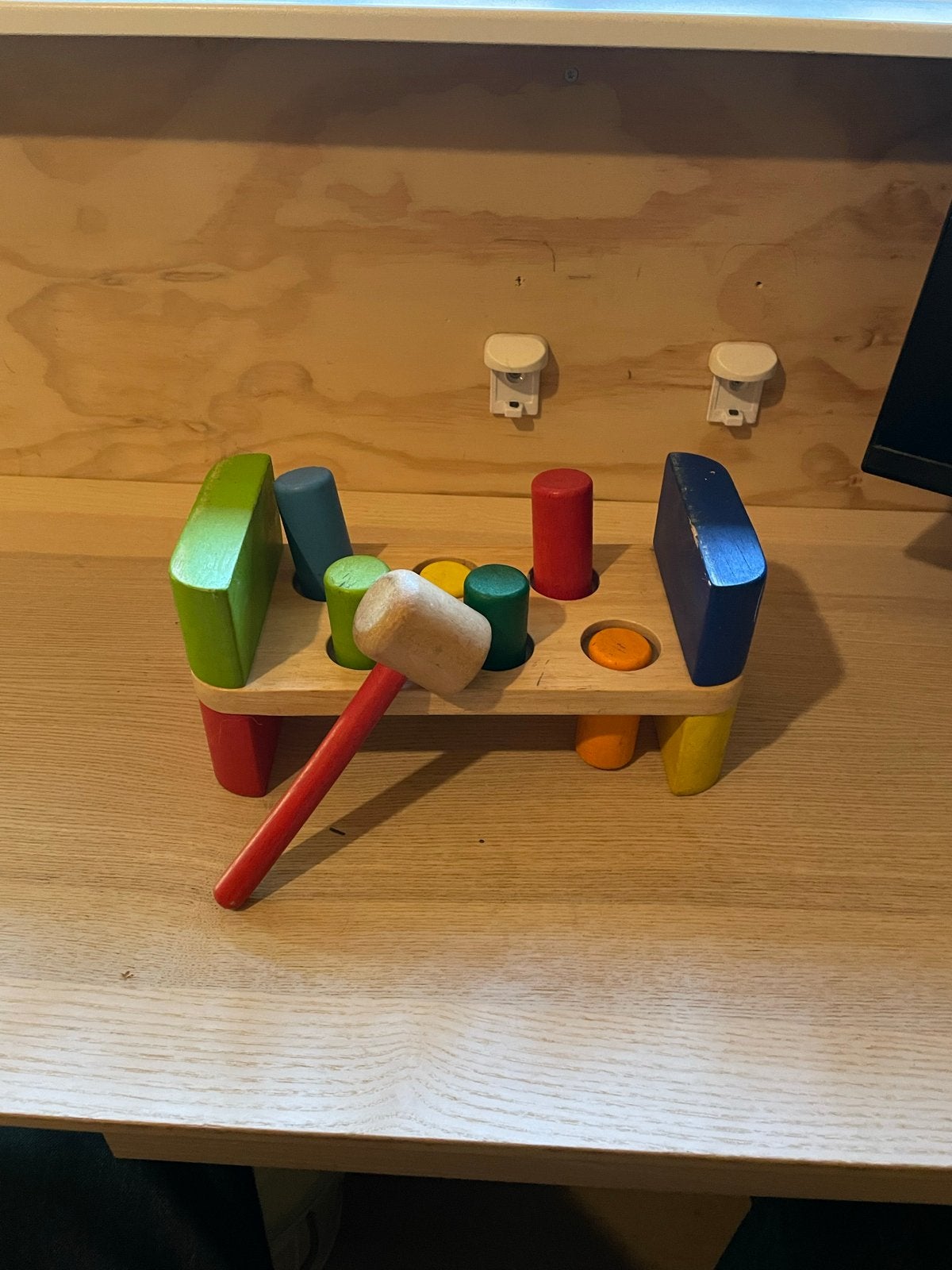 Houten hamertje tik speelgoed, Ophalen of Verzenden, Gebruikt, Overige typen