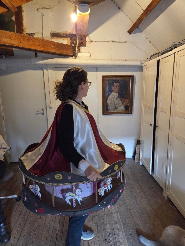 3 draaimolens carnaval, Hobby en Vrije tijd, Ophalen, Gebruikt