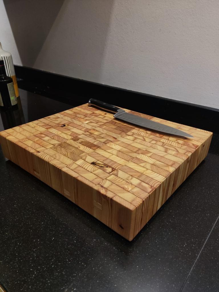 Poor man's butcher block Nieuw, snijplank hakblok grenen., Huis en Inrichting, Keuken | Keukenbenodigdheden, 6065ch 7, Segers houtwerken
