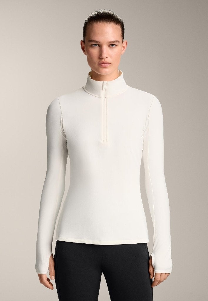 NIEUW! Oysho thermisch basislaag t-shirt halve rits pully L, Oysho, Verzenden, Wit, Maat 42/44 (L)